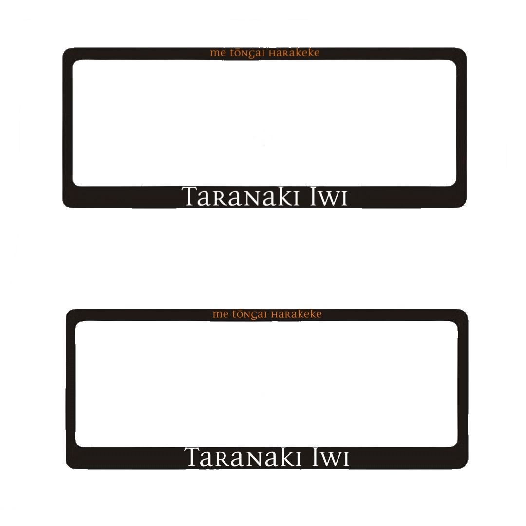 Taranaki Iwi Number Plate Surrounds (Pair)